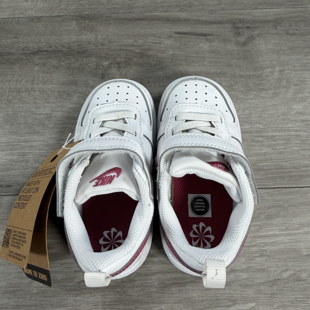 Nike Court Borough Low Recraft TD Shoes Kids Size 7C White DV5458-010 - Picture 6 of 8